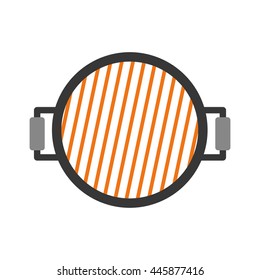 Steak house concept represented by roaster icon. isolated and flat illustration 