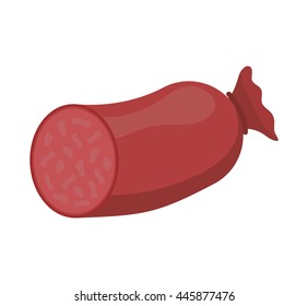 Steak house concept represented by sausage icon. isolated and flat illustration 