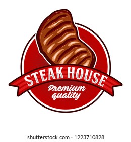 Steak House Fries Logo And Font, Emblem, Badge Object Graphic Illustration