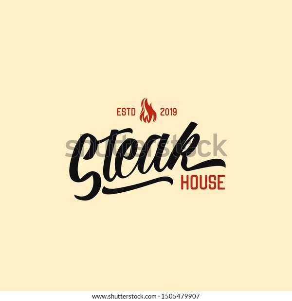 Steak House Logo Concept Restaurant Eatery Royalty Free Stock Image