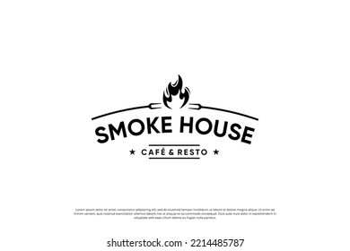 Steak House logo design. Butcher Shop Vintage Typographic Labels, Emblems, Logo Templates.