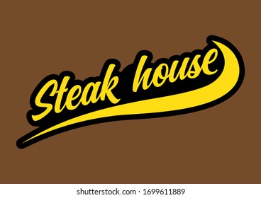 Steak house logo design concept