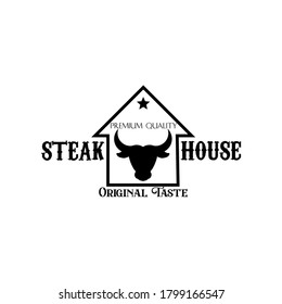 Steak House logo design for restaurant or steak house.