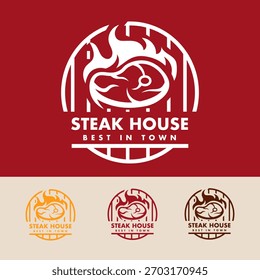 Design de logotipo Steak House com slogan melhor na cidade
