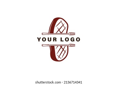 Plantilla de diseño del logotipo de Steak House