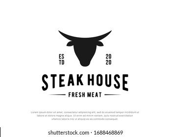 steak house logo inspiration. vector illustration concept