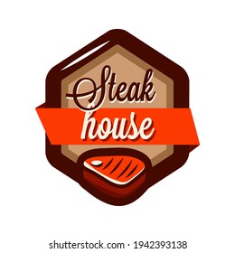 Steak House Logo. Meat Symbol Flat Isolated Graphic