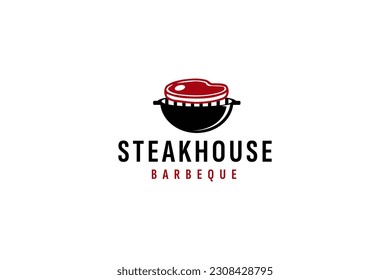 steak house logo vector icon illustration