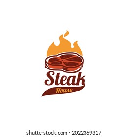 steak house logo vector minimal