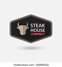 Steak House retro vintage Label.vector