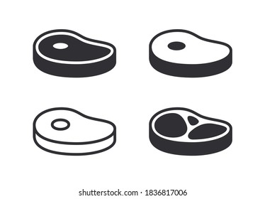 Steak icon. Butcher logo. Meat tenderloin. Logo template. Porter House. Protein food. Healthy food. Steak logotype. Butcher shop. Beefsteak. Steak house. Pork. BBQ logo. Barbecue icon. Steak icon.