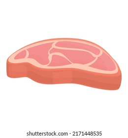 Steak Ikone Cartoon Vektor. Schweinefleisch. Futterlamm