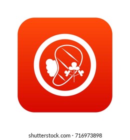 Steak icon digital red for any design isolated on white vector illustration