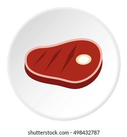 Steak icon. Flat illustration of steak vector icon for web