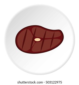 Steak icon. Flat illustration of steak vector icon for web