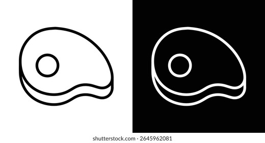 Steak icon Flat style logo vector. perfect for UI designs