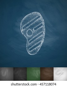 steak icon. Hand drawn vector illustration