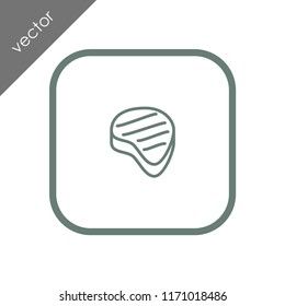 steak icon - illustration