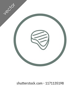 steak icon - illustration