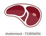 Steak icon isolated on white background. Steak on the bone. Steak closeup
