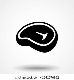 Steak icon isolated on white background. Vector art.