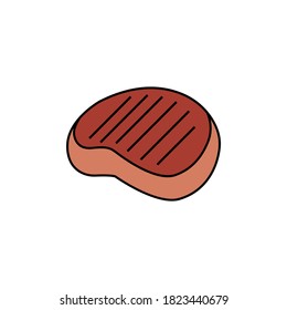 Icono de filete aislado en fondo blanco. Robe el hueso. Símbolo, ilustración del logotipo.