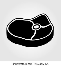 Steak icon isolated on white background. Vector illustration