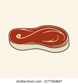 Steak icon isolated on white background. Vector illustration	