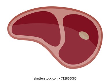 Steak icon isolated on white background. Steak on the bone. Steak closeup