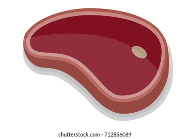 Steak icon isolated on white background. Steak on the bone. Steak closeup