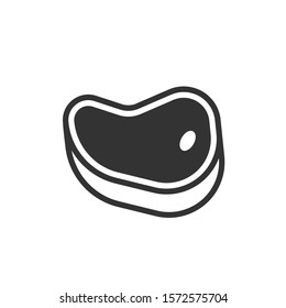 Steak icon in line style. Vector sign on white background. Element for menu