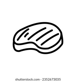 steak icon line style vector