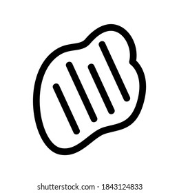 Steaksymbol oder Logo einzeln auf Zeichen, Vektorgrafik - Sammlung von hochwertigen Vektorsymbol in schwarzem Stil
