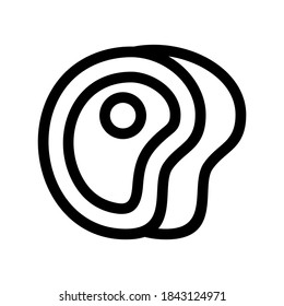steak icon or logo isolated sign symbol vector illustration - Collection of high quality black style vector icons
