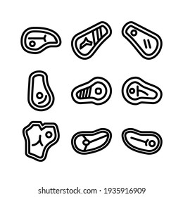 steak icon or logo isolated sign symbol vector illustration - Collection of high quality black style vector icons
