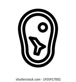 icono de carne o logotipo símbolo de señas aislado ilustración vectorial - iconos vectoriales de estilo negro de alta calidad
