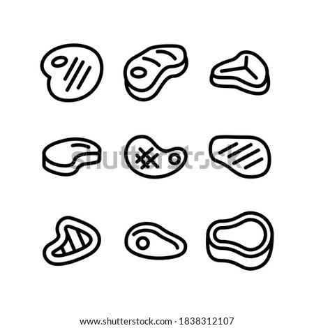 steak icon or logo isolated sign symbol vector illustration - Collection of high quality black style vector icons
