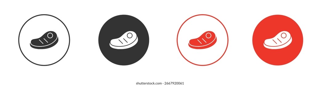 Ícone de bife para logotipo, símbolo de sinal de vetor para design