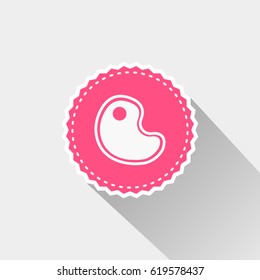 steak icon with long shadow