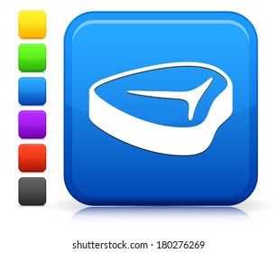 Steak Icon on Square Internet Button Collection