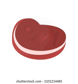 steak icon on a white background, vector illustration