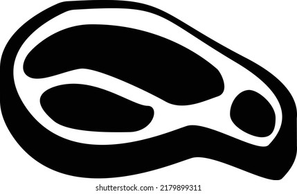 steak icon on white background. steak on the bone. steak sign. flat style. 