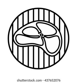 Steak Icon, outline style