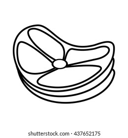 Steak Icon, outline style