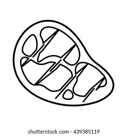 Steak Icon, outline style