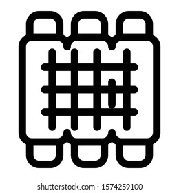 steak icon outline vector design
