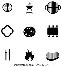 steak icon set