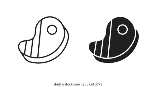 Steak Icon set. vector illustration set