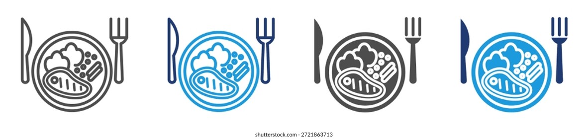 Steak-Symbolblatt Mehrfachstil