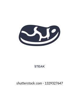 steak icon. Simple element illustration from gastronomy concept. steak editable symbol design on white background. Can be use for web and mobile.